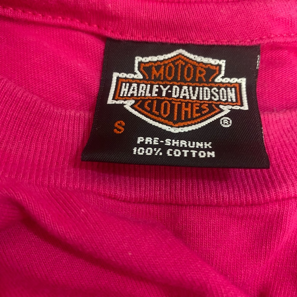 MOTOR HARLEY-DAVIDSON CLOTHES SIZE S  shirts color PINK - Picture 8 of 9